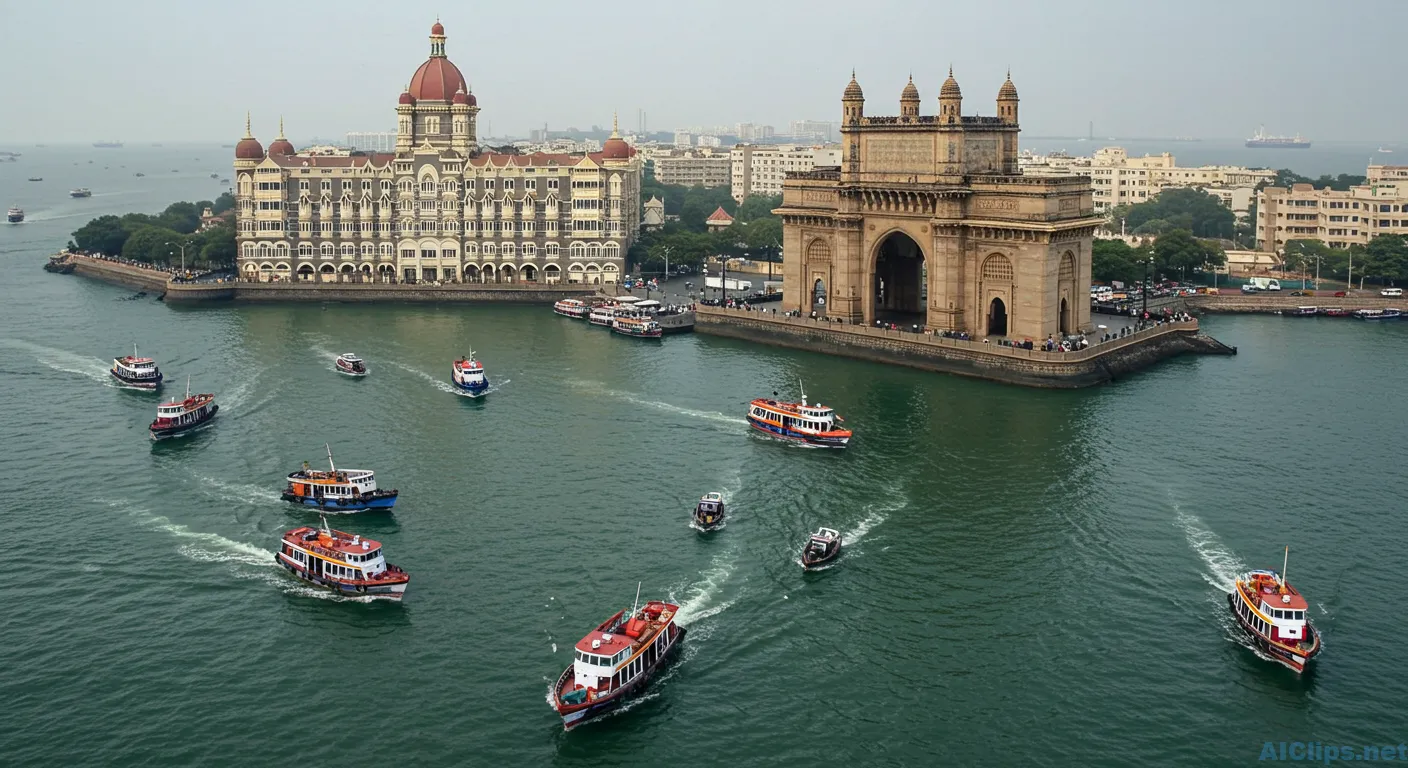 Breathtaking Aerial View of Gateway of India