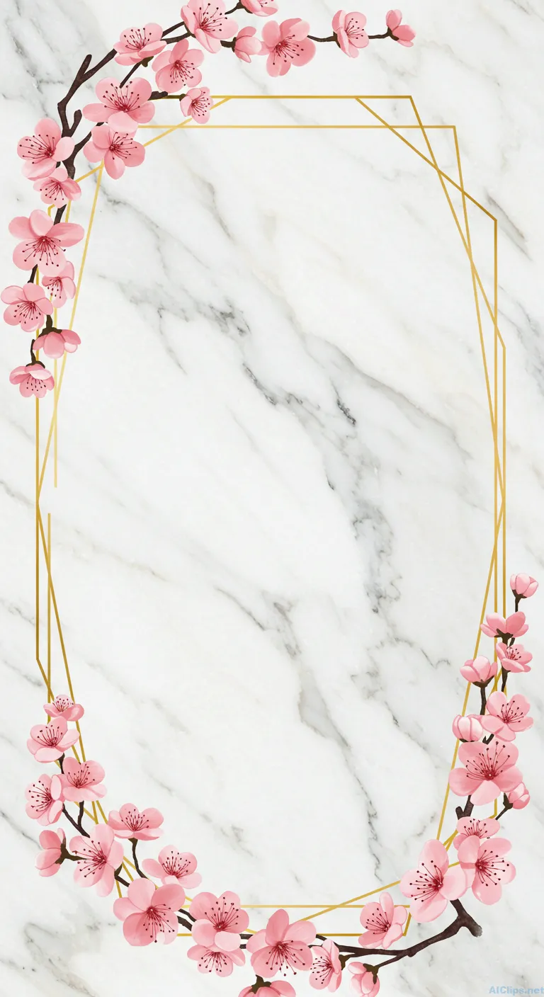 Elegant Floral Marble Background Design Template