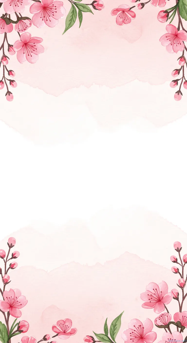 Elegant Pink Floral Watercolor Background Design