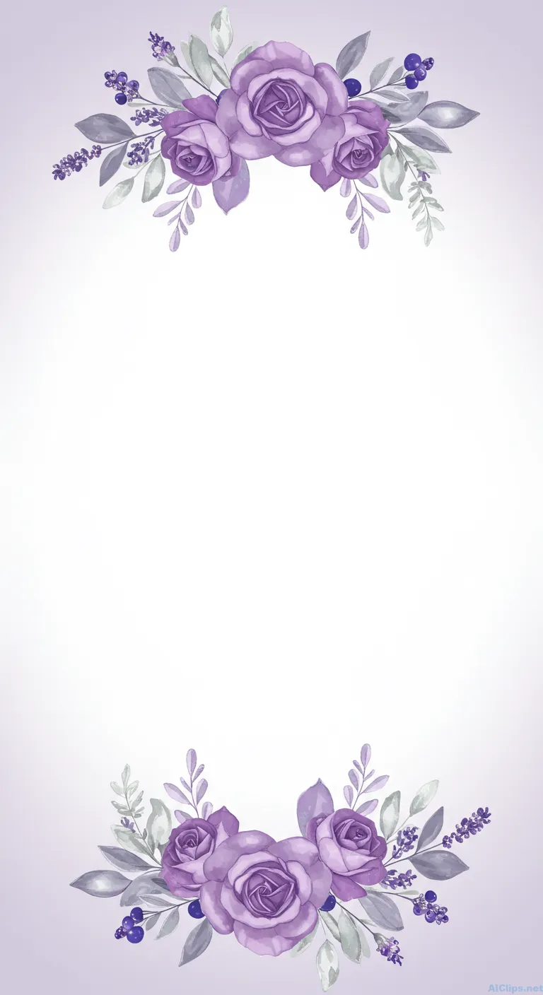 Elegant Lavender Floral Frame for Invitations