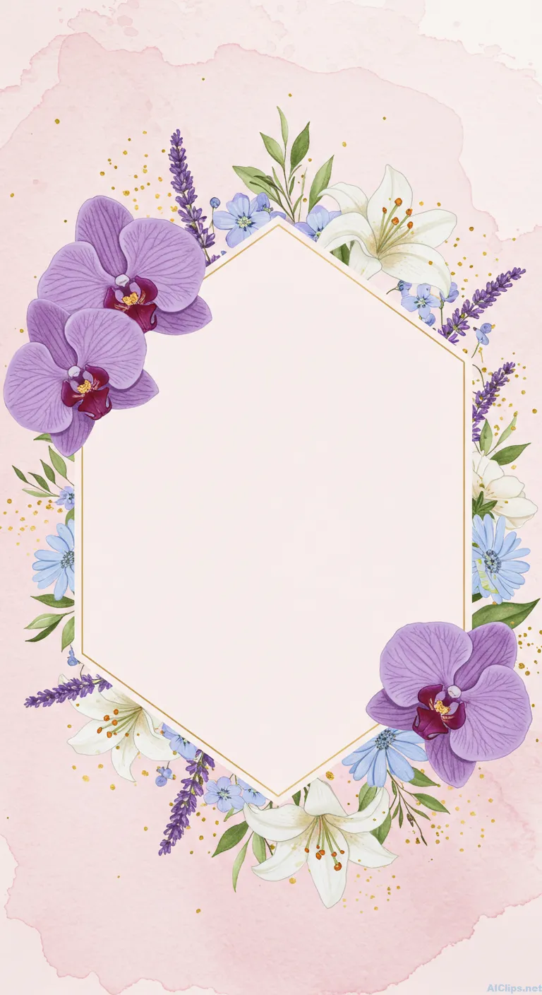 Elegant Floral Frame for Beautiful Invitations