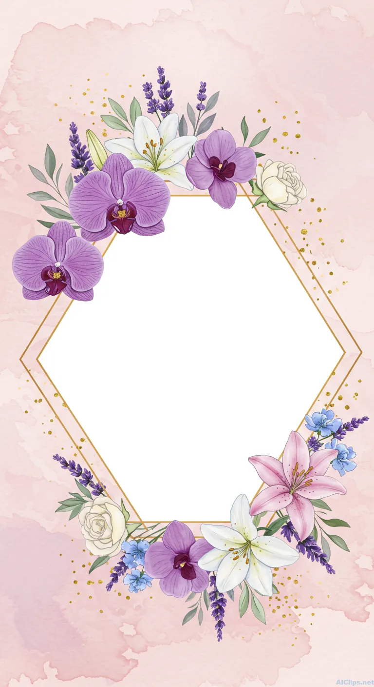 Elegant Floral Frame Design for Invitations & Branding
