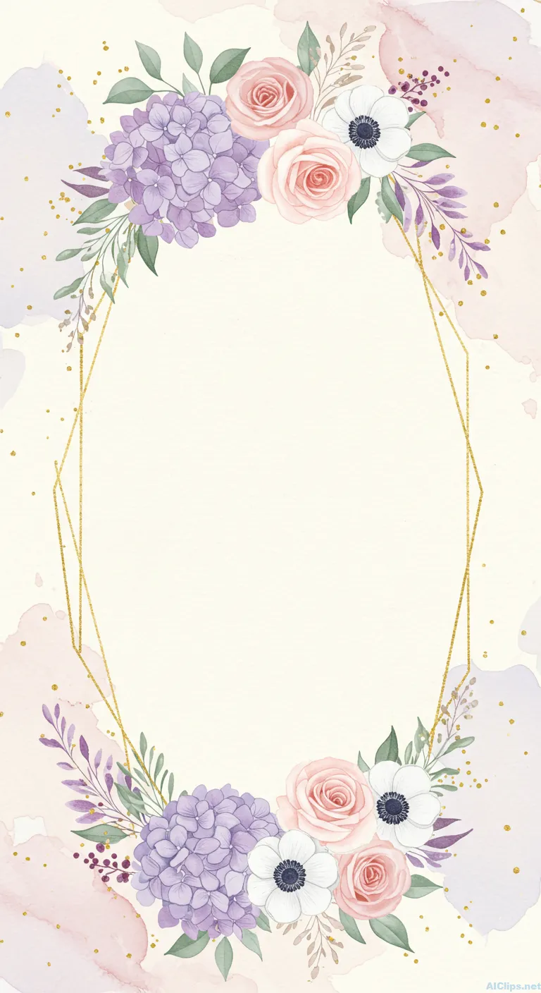 Elegant Floral Frame Design for Invitations and Branding