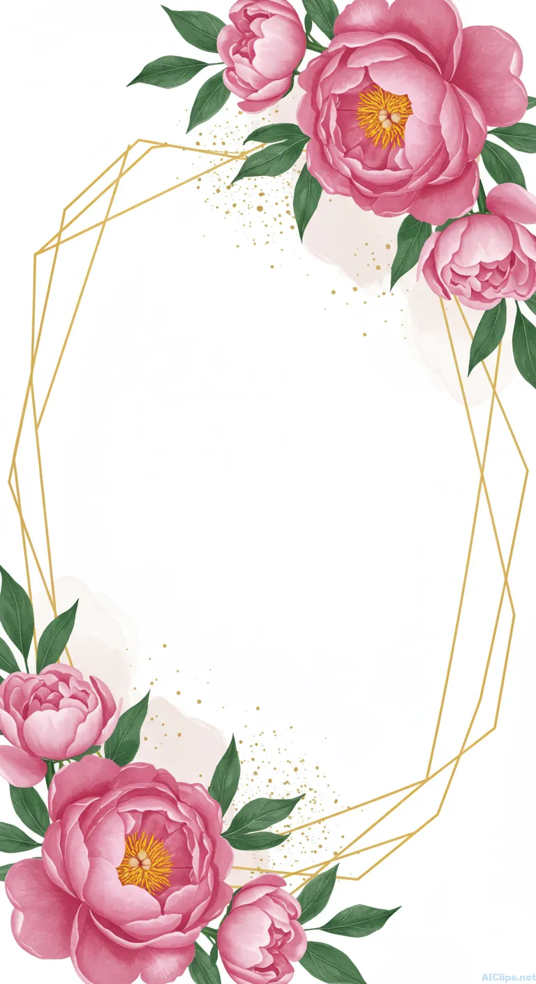 Elegant Floral Frame for Invitations and Decor