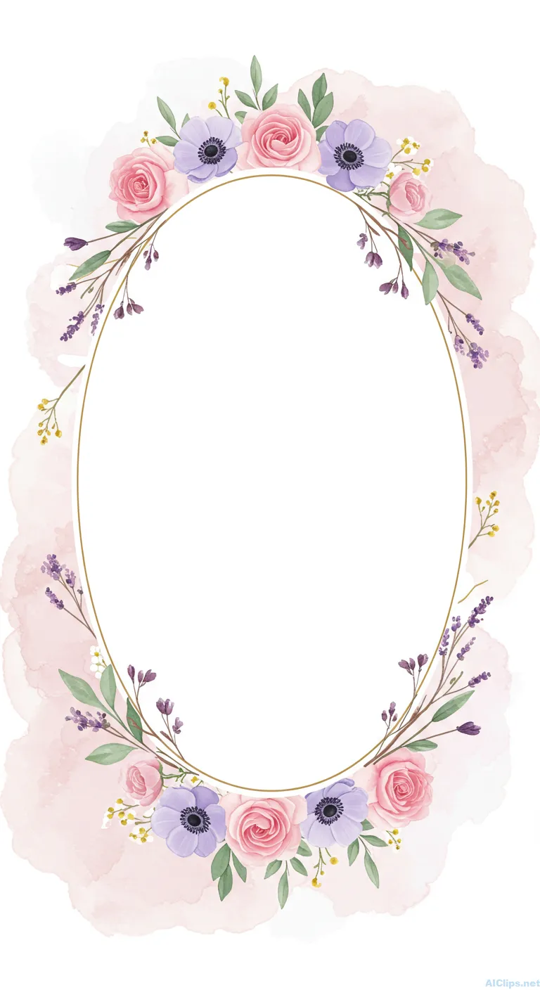 Elegant Floral Frame Design for Invitations and Decor