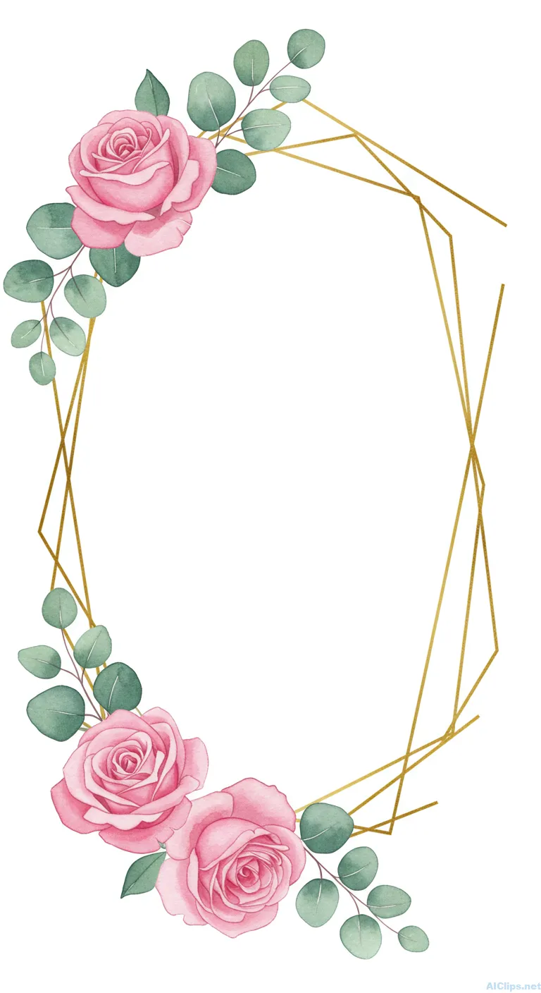 Elegant Floral Frame Design for Invitations & Decor