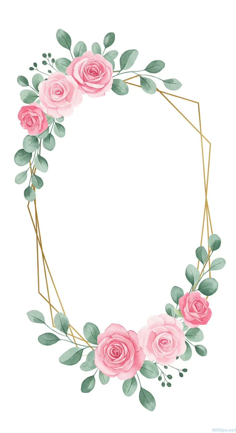 Elegant Floral Frame for Invitations & Designs