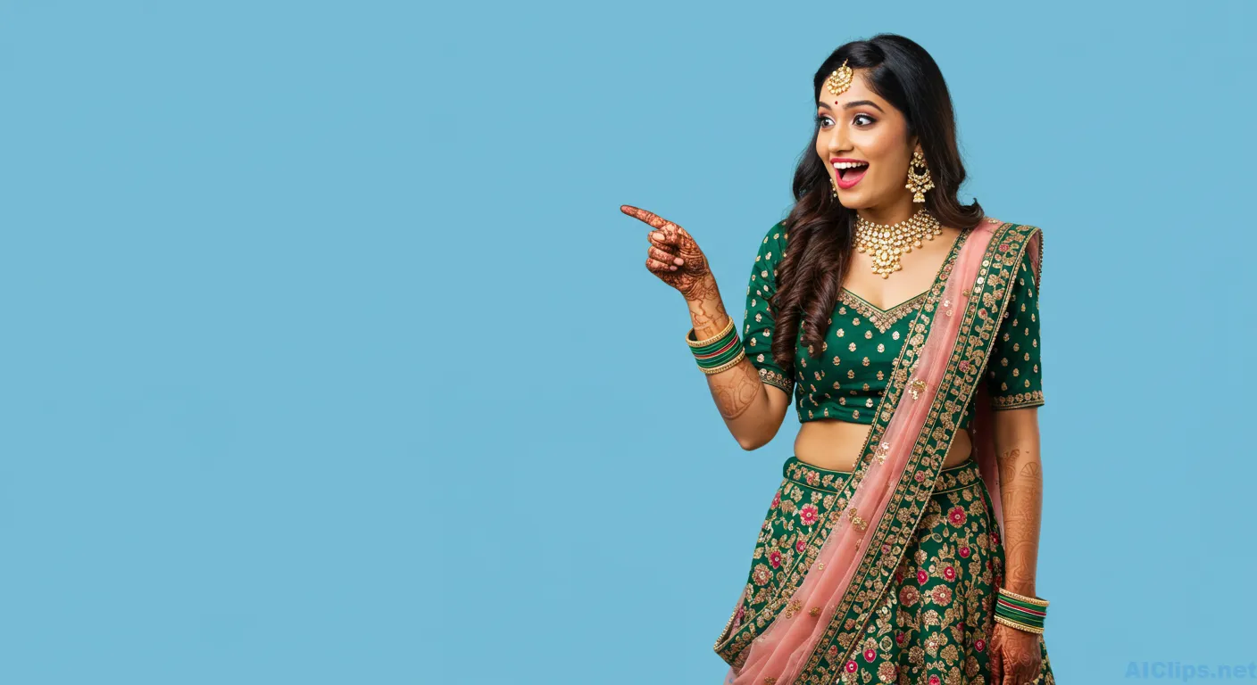 Vibrant Indian Woman in Traditional Attire
