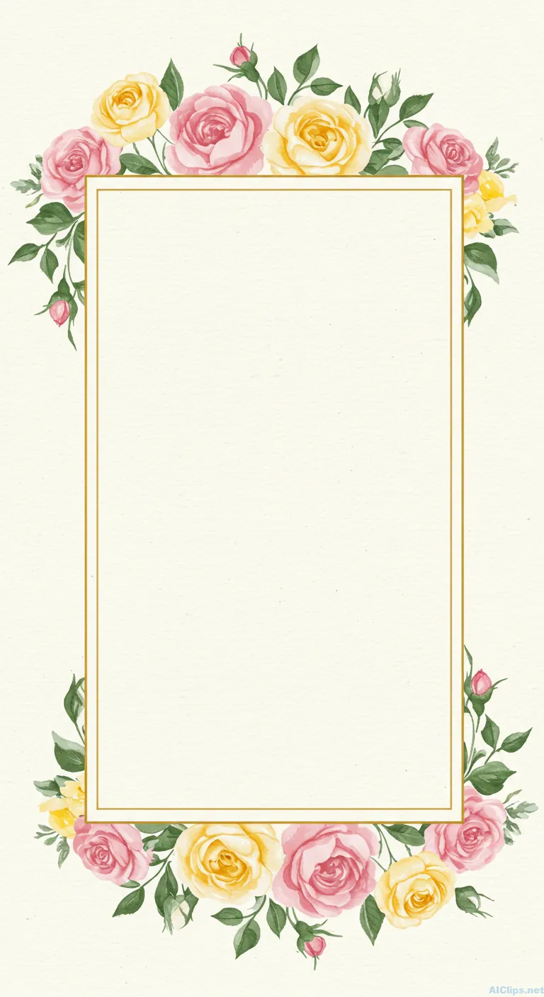 Elegant Floral Frame Design for Invitations & Events