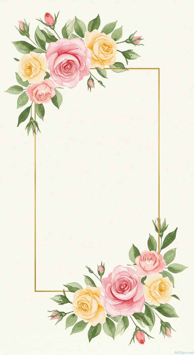 Elegant Floral Border Design for Various Applications