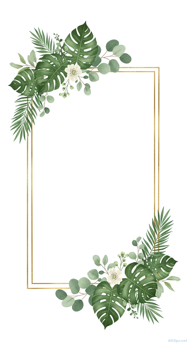 Elegant Greenery Frame for Elegant Designs