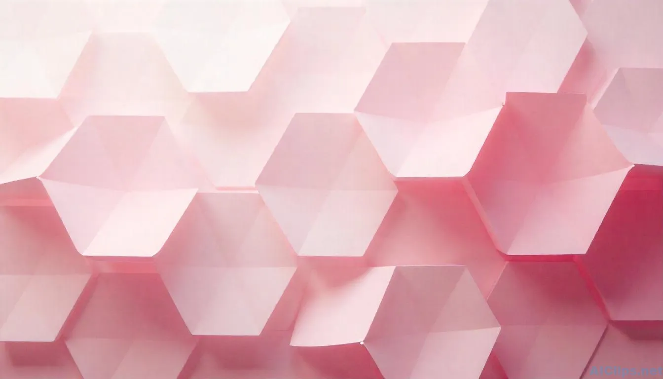Elegant Pink Hexagonal Paper Design for Modern Spaces