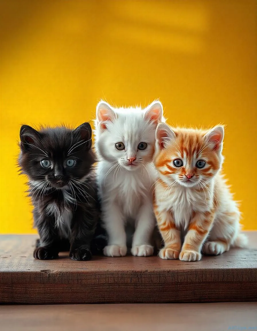 Adorable Kittens Portrait for Pet Marketing & Design
