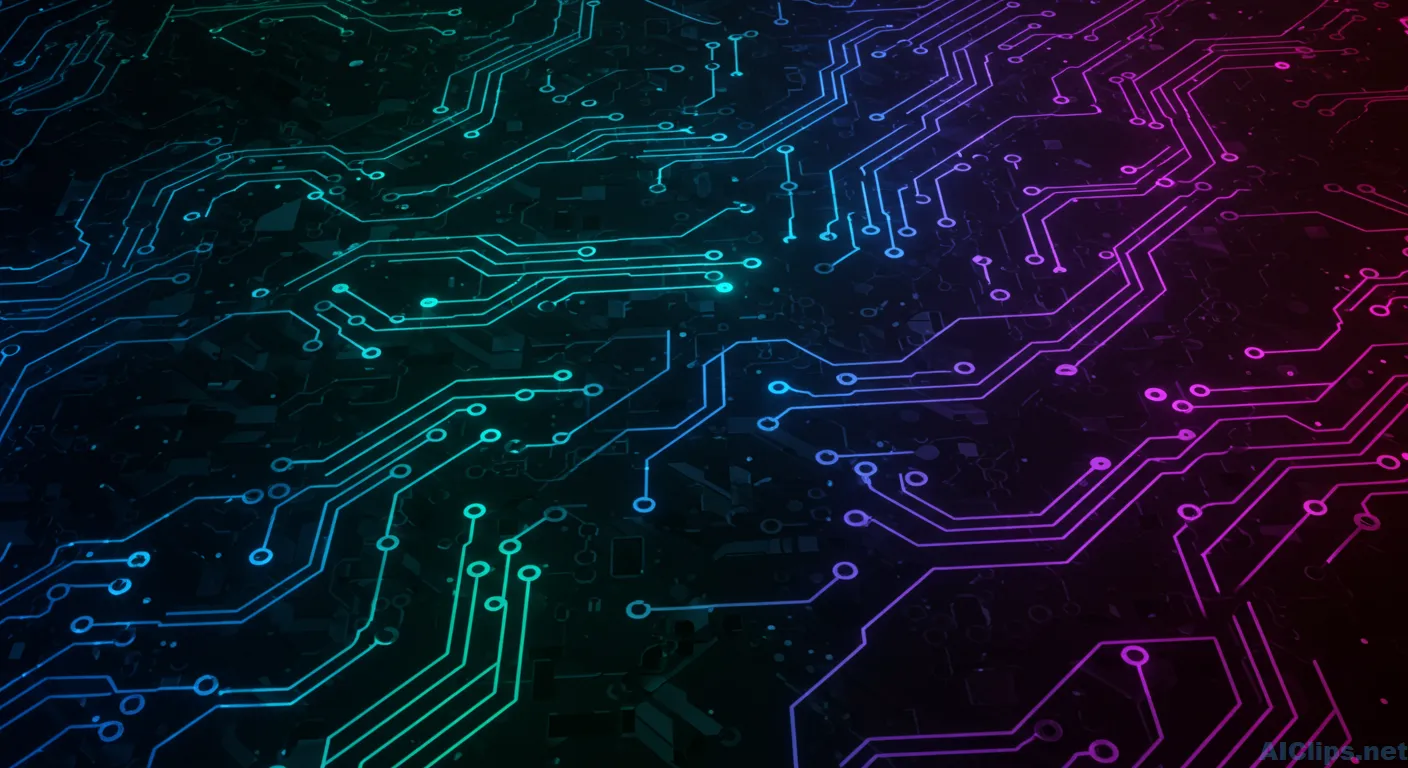 Futuristic Circuit Board Design for Technology Insights