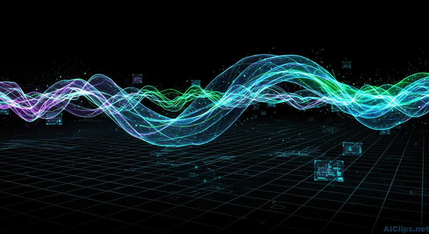 Dynamic Abstract Waveforms for Tech Presentations