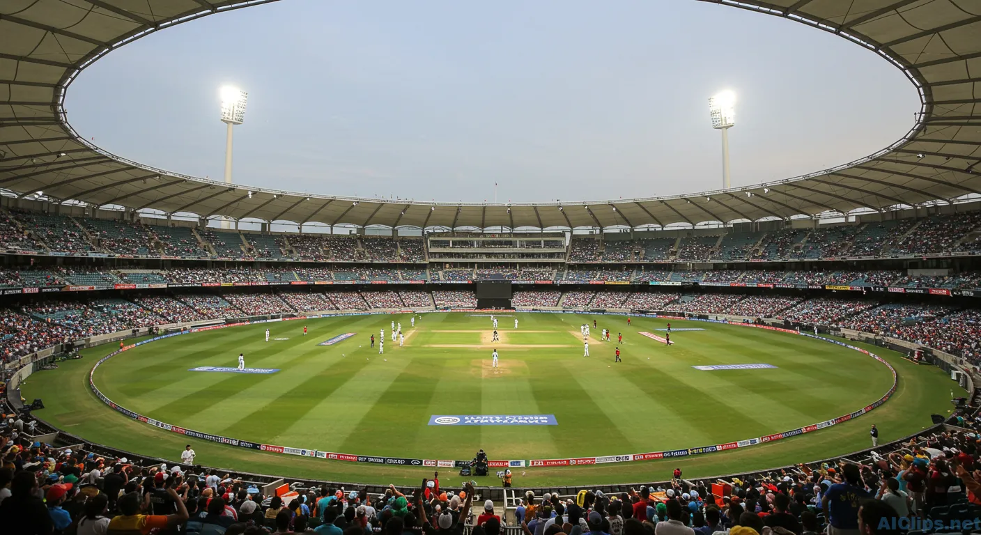 Spectacular Cricket Stadium Event - Dynamic Atmosphere
