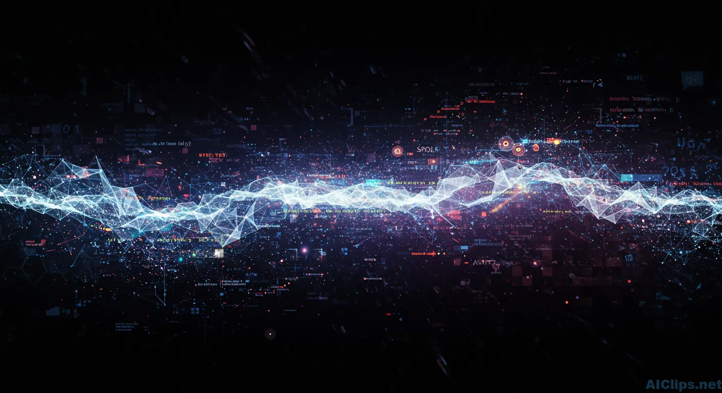 Dynamic Data Flow Abstract Visual Background