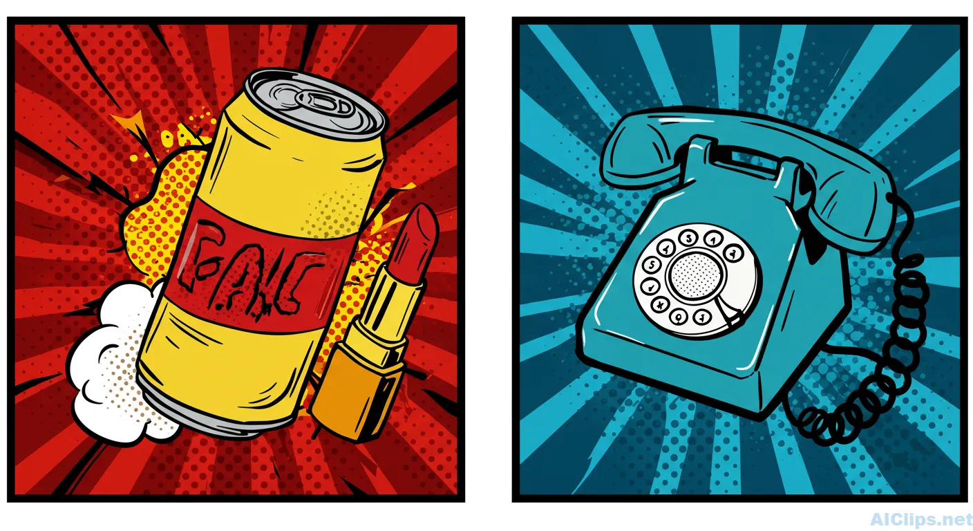 Vibrant Pop Art Elements for Marketing Projects