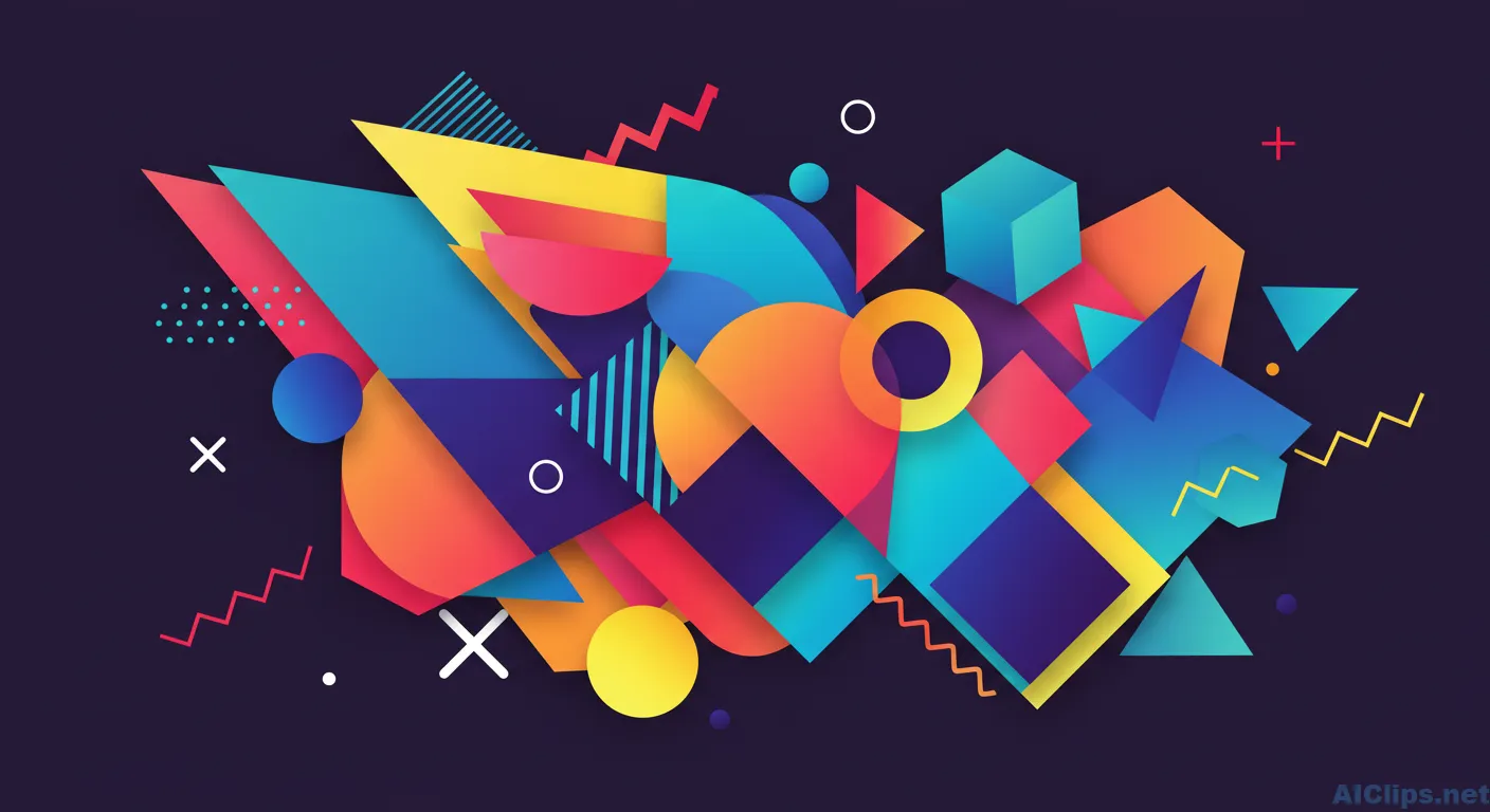 Vibrant Abstract Geometric Design for Diverse Applications