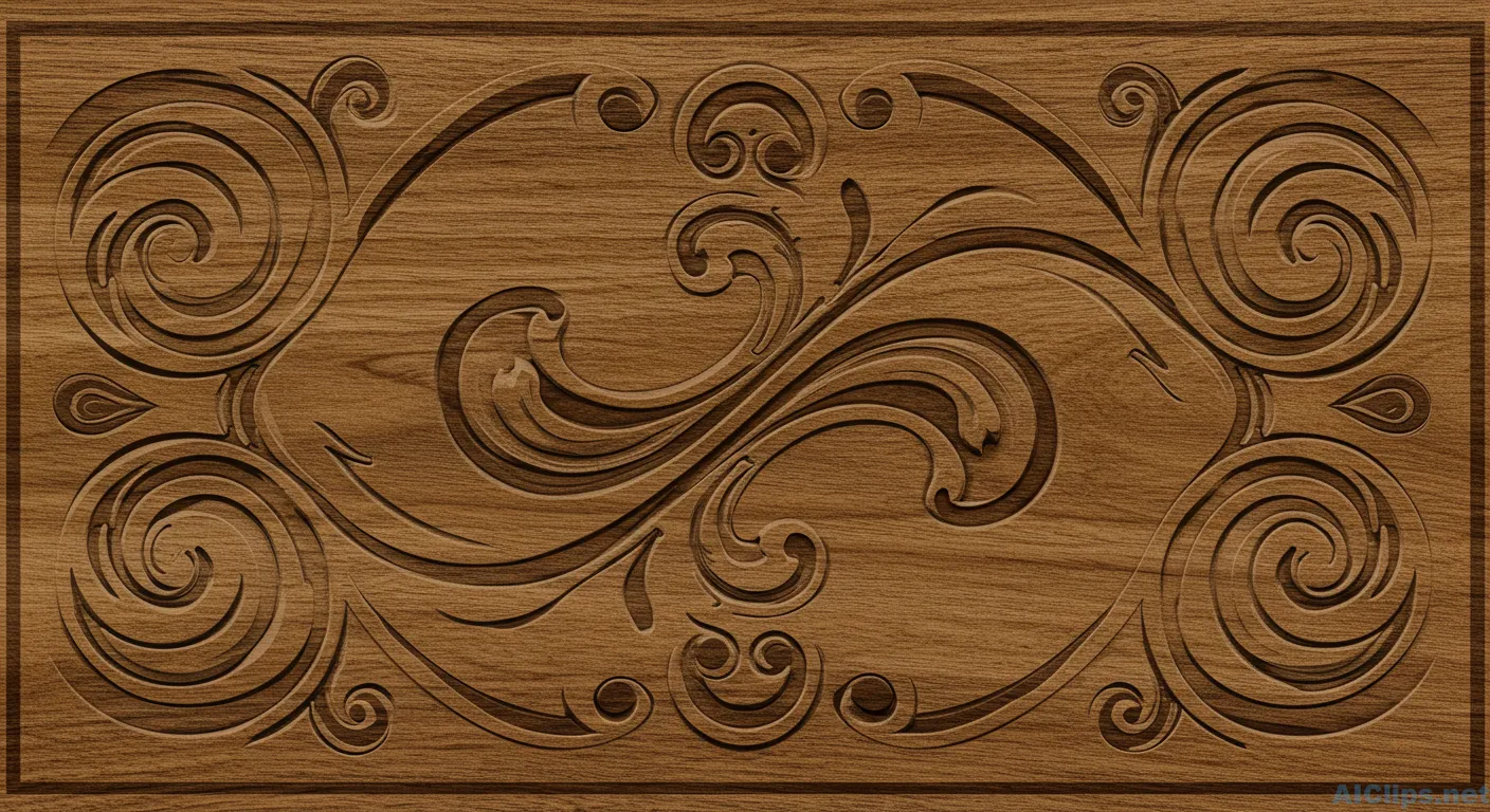 Elegant Wood Carving Design for Professional Use