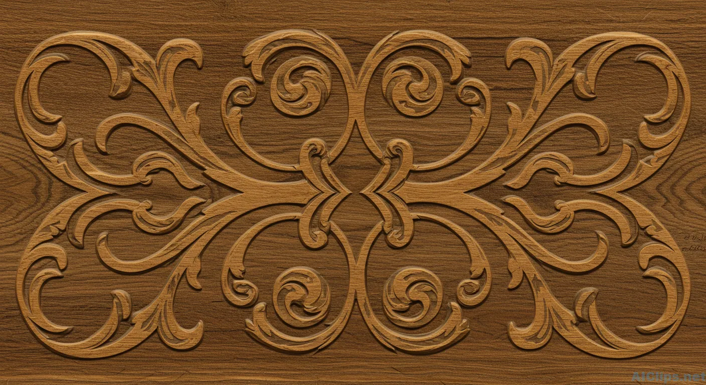 Elegant Carved Wood Texture for Design Projects