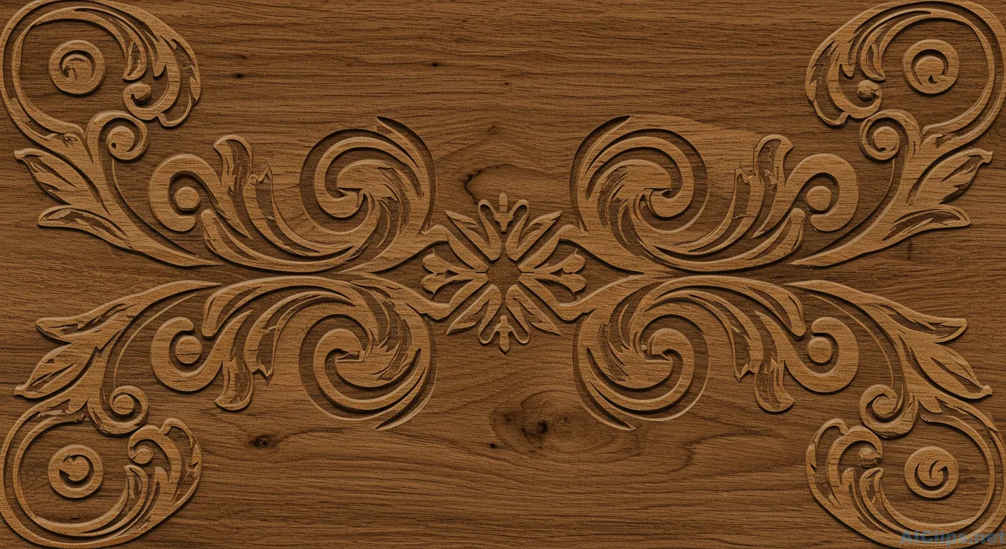 Elegant Wood Carving Design for Professional Decor