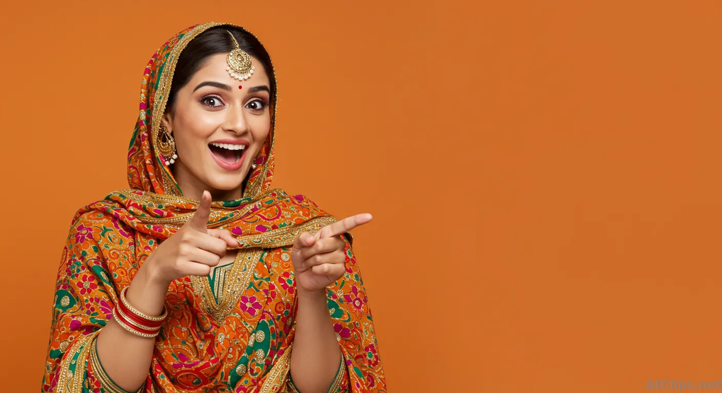 Vibrant Cultural Portrait in Traditional Attire