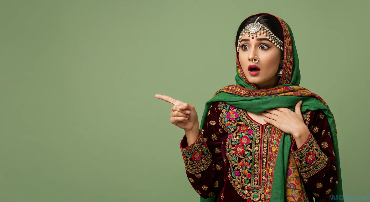 Expressive Woman in Traditional Attire - Cultural Portrait