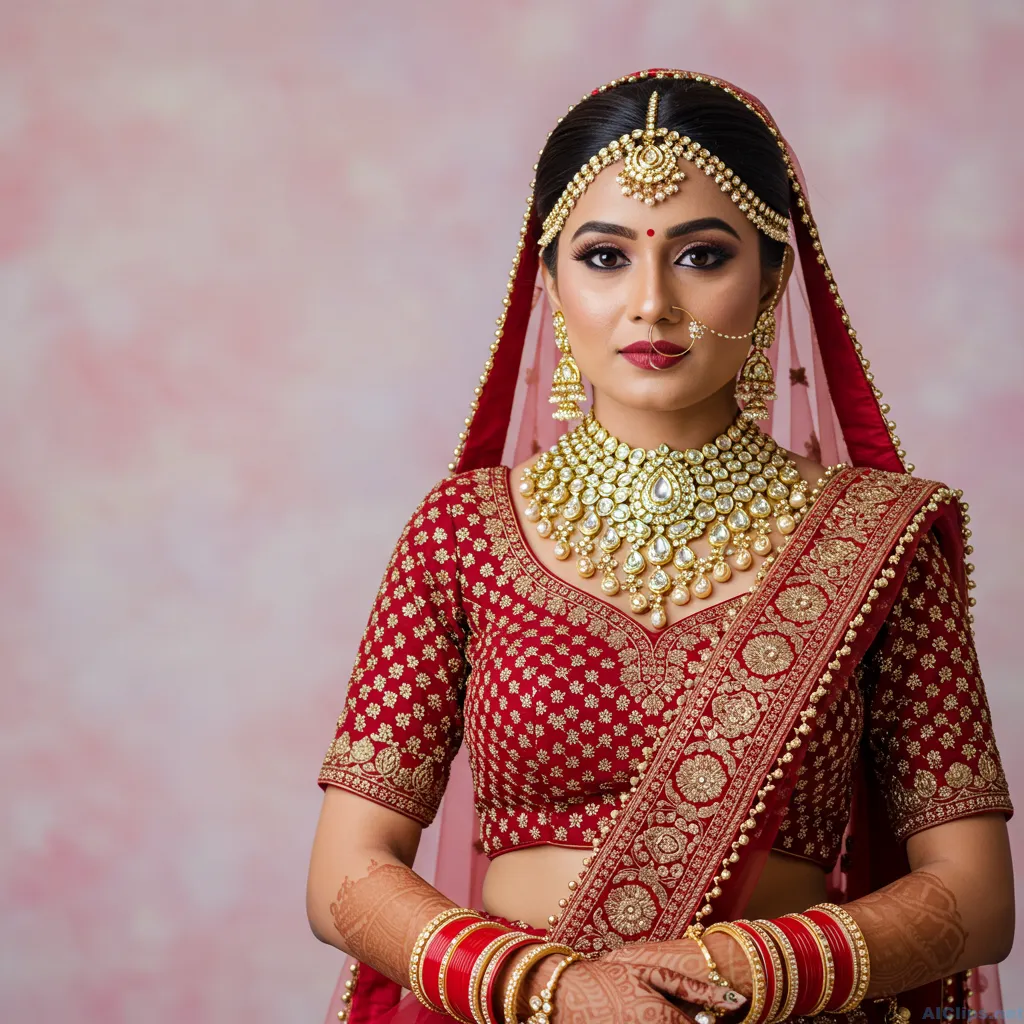 Elegant Indian Bridal Portrait for Fashion Industry