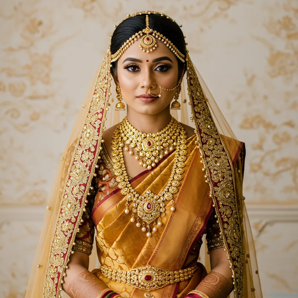 Beautiful Indian Bride in Traditional Attire