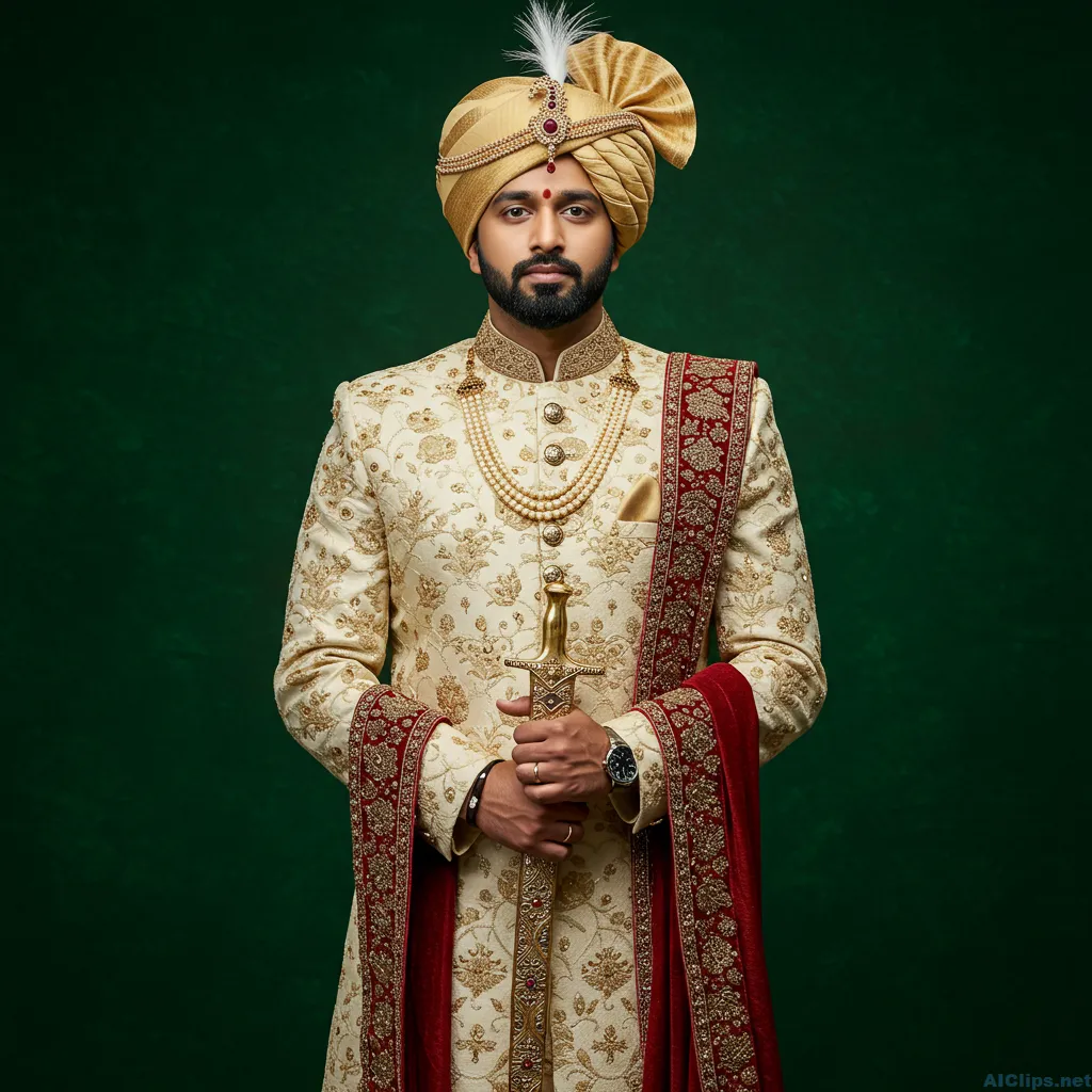 Traditional Royal Attire Portrait for Events & Marketing