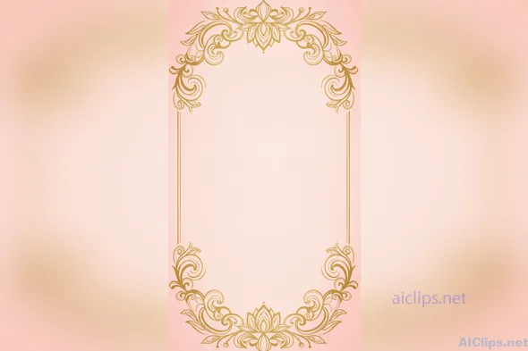Elegant Pink Decorative Frame for Professional Use