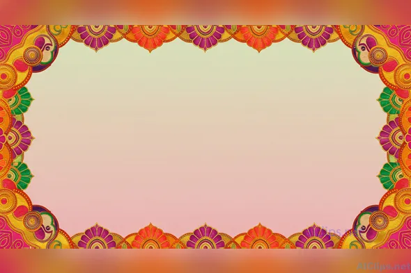 Vibrant Decorative Border Design for Celebrations