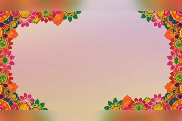 Vibrant Floral Border Design for Festive Occasions
