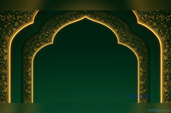 Elegant Arch Design with Golden Accents