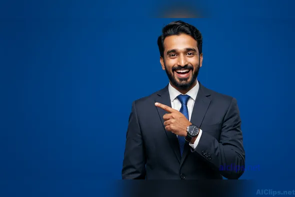 Confident Businessman Gesturing Success | Professional