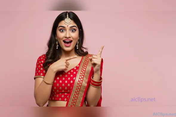 Premium Indian Woman in Traditional Attire