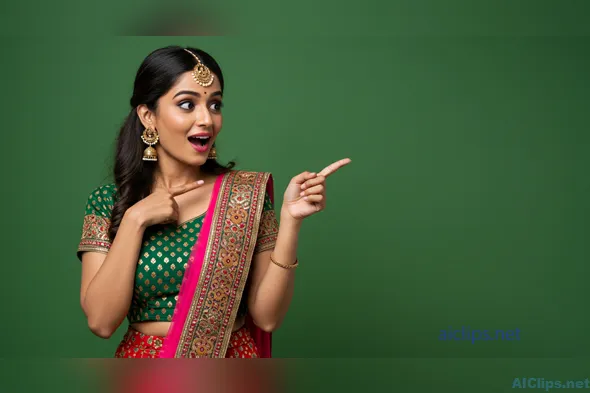 Elegant Indian Woman in Traditional 