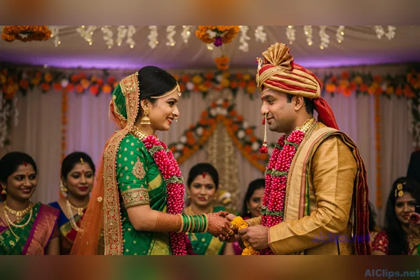 Vibrant Traditional Indian Wedding Ceremony