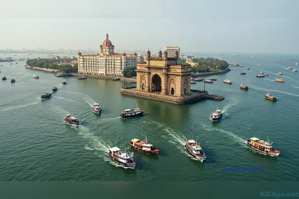 Aerial View of Gateway of India: A Mumbai Icon