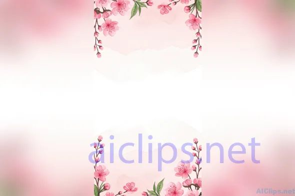 Elegant Pink Floral Watercolor Background Design