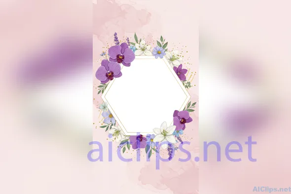 Wedding Floral Frame Design for Invitations & Branding