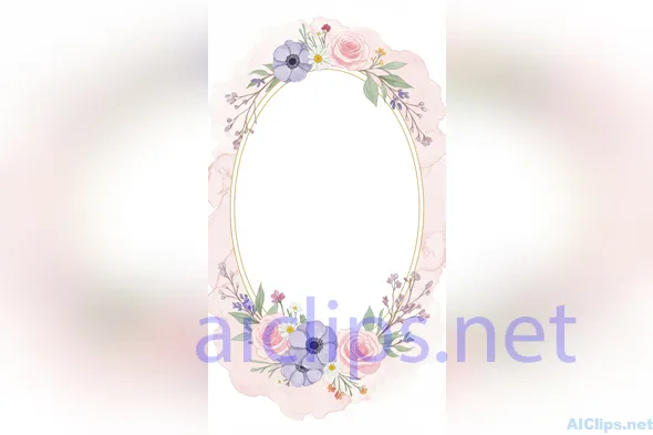 Elegant Floral Frame for Professional Uses