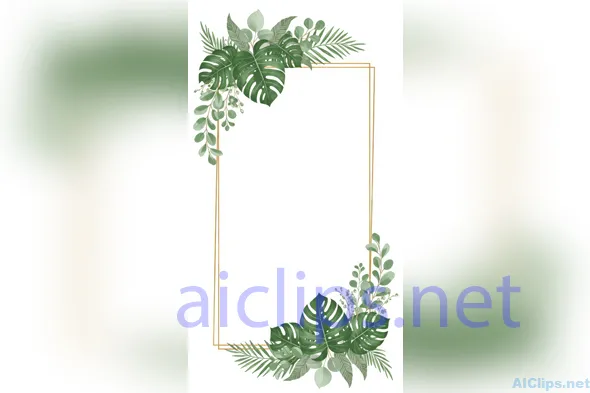 Elegant Greenery Frame for Creative Designs