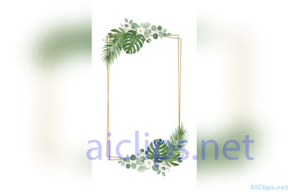 Elegant Tropical Frame for Professional Use