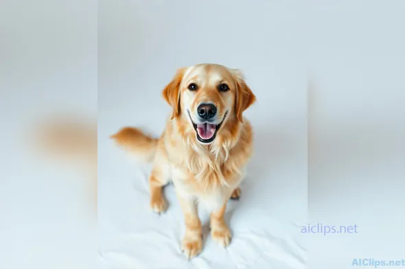 Happy Golden Retriever Portrait for Pet Marketing