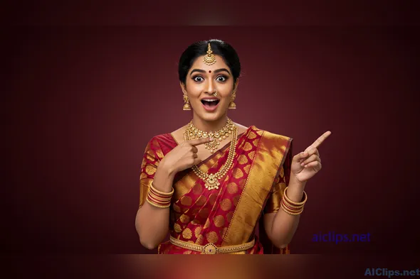Elegant Indian Woman in Traditional Attire 004