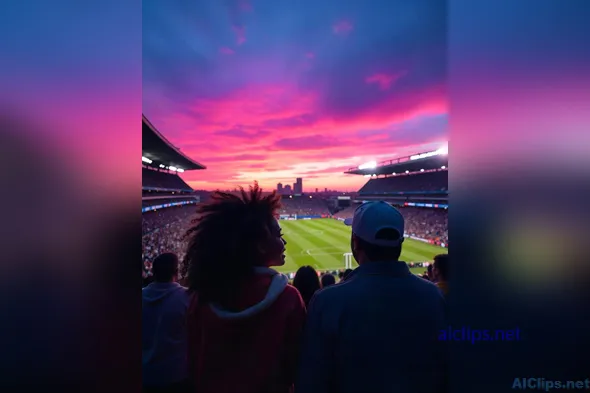 Stunning Sunset Over Soccer Stadium