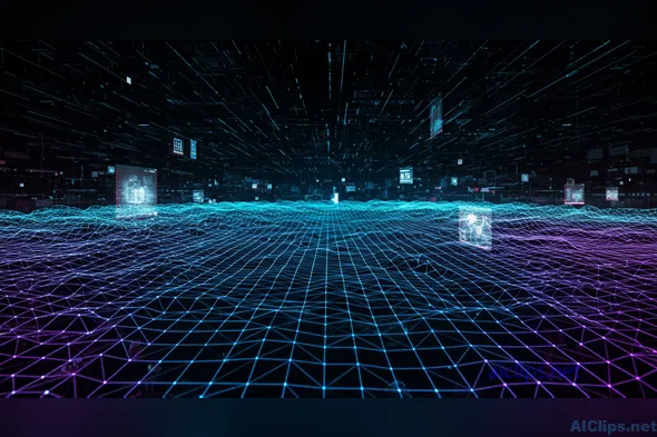 Futuristic Digital Landscape for Tech & Business Use