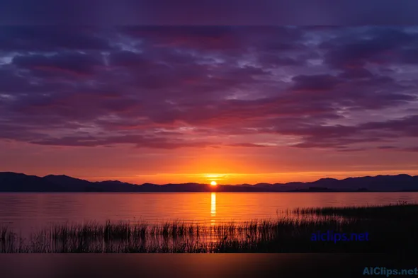 Stunning Sunset Over Calm Waters - Scenic Background